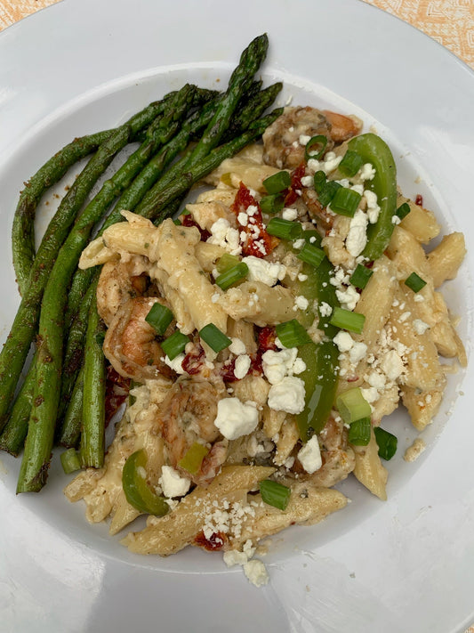 Calypso Heat Seasoned Shrimp Rasta Pasta! - Uncle Clarence BBQ