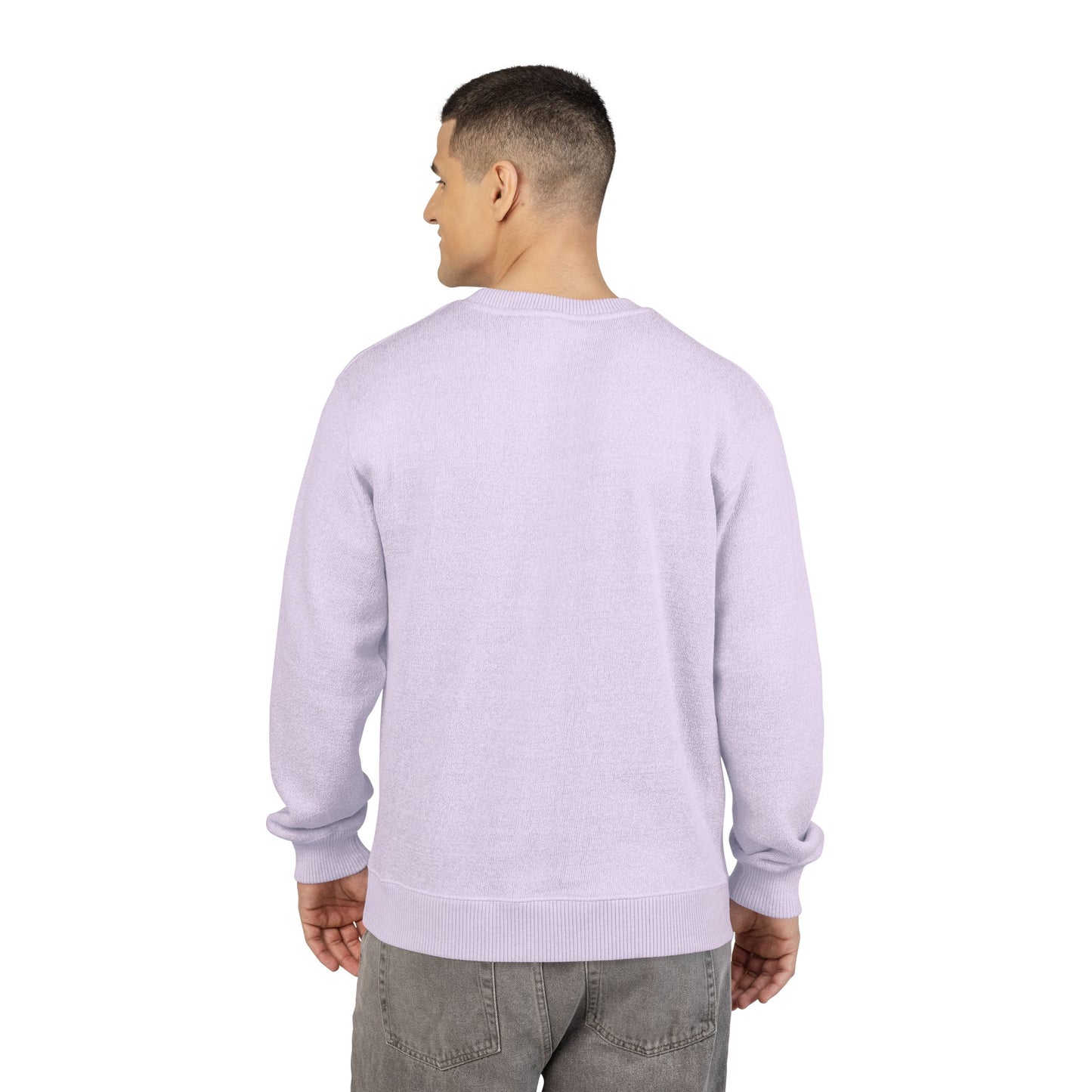 UCBBQ Premium Embroidered Monogram Crewneck – Salt & Pepper / Heritage Lavender