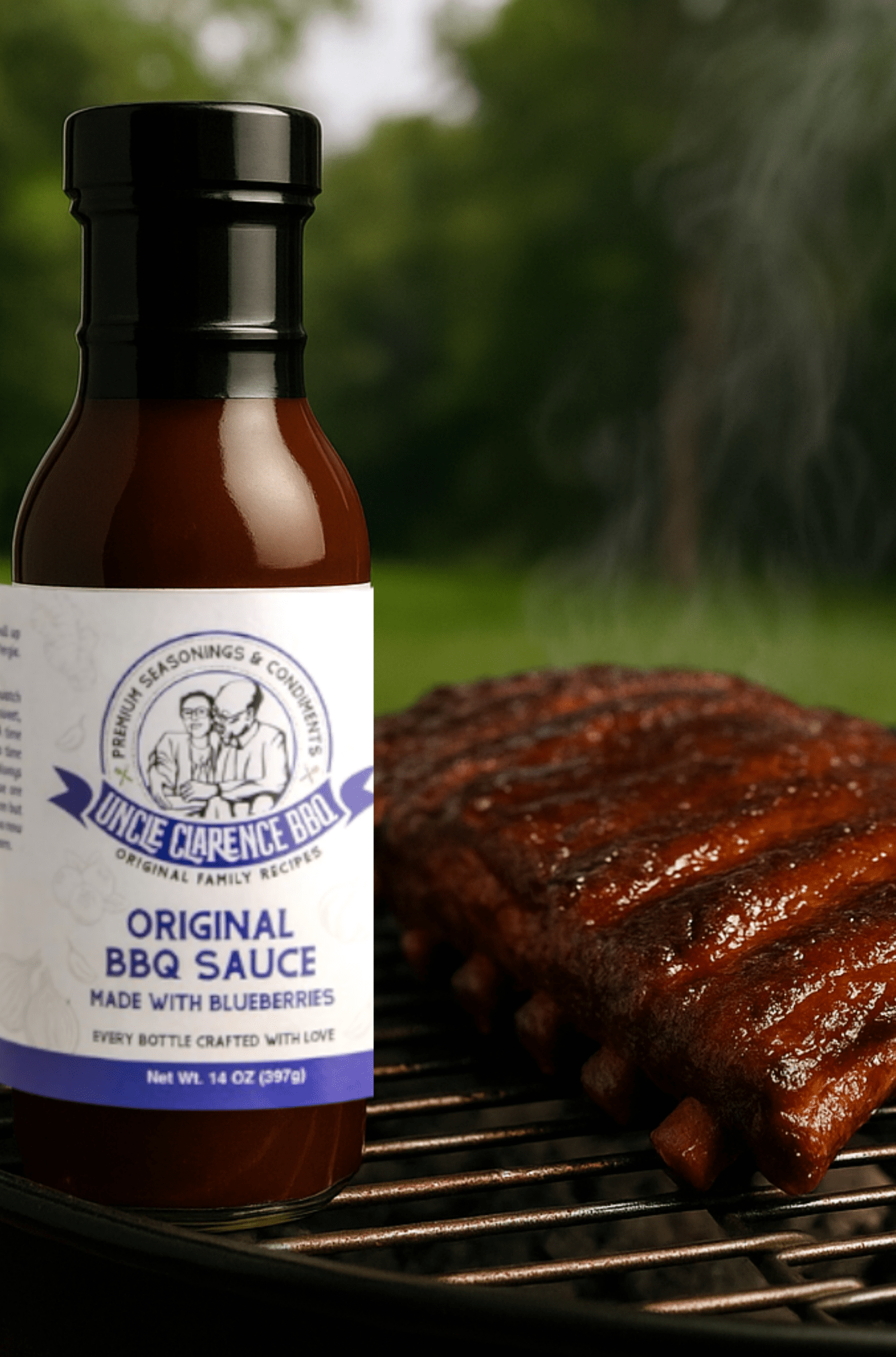 Blueberry BBQ Sauce – Small Batch, Vegan, Kosher, Gluten - Free - Uncle Clarence BBQ