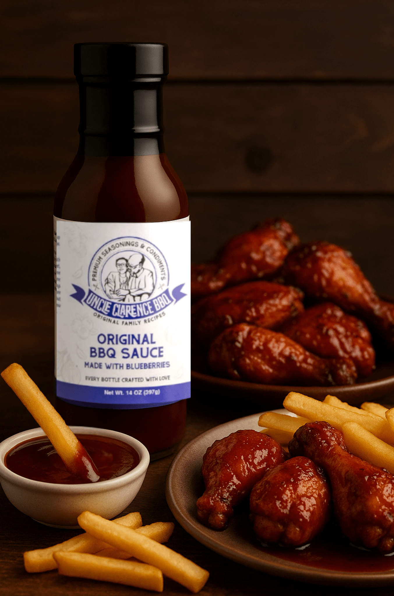 Blueberry BBQ Sauce – Small Batch, Vegan, Kosher, Gluten - Free - Uncle Clarence BBQ