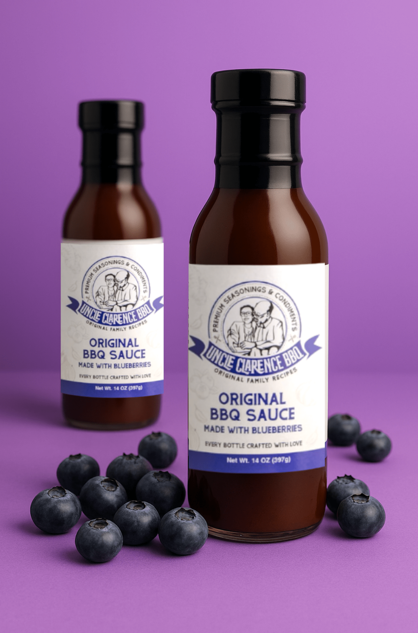 Blueberry BBQ Sauce – Small Batch, Vegan, Kosher, Gluten - Free - Uncle Clarence BBQ