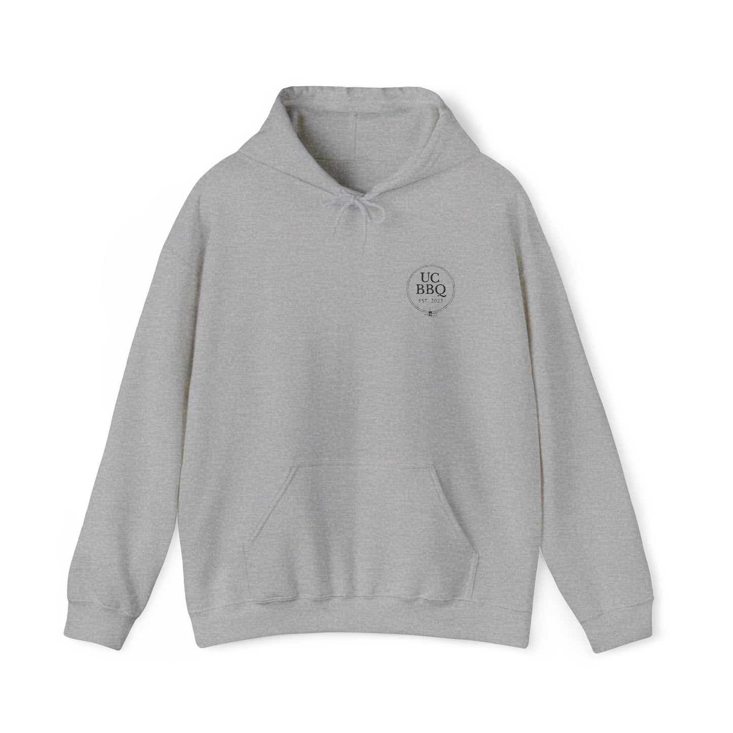 Hooded Sweatshirt Uncle Clarence BBQ Monogram Design - Uncle Clarence BBQ