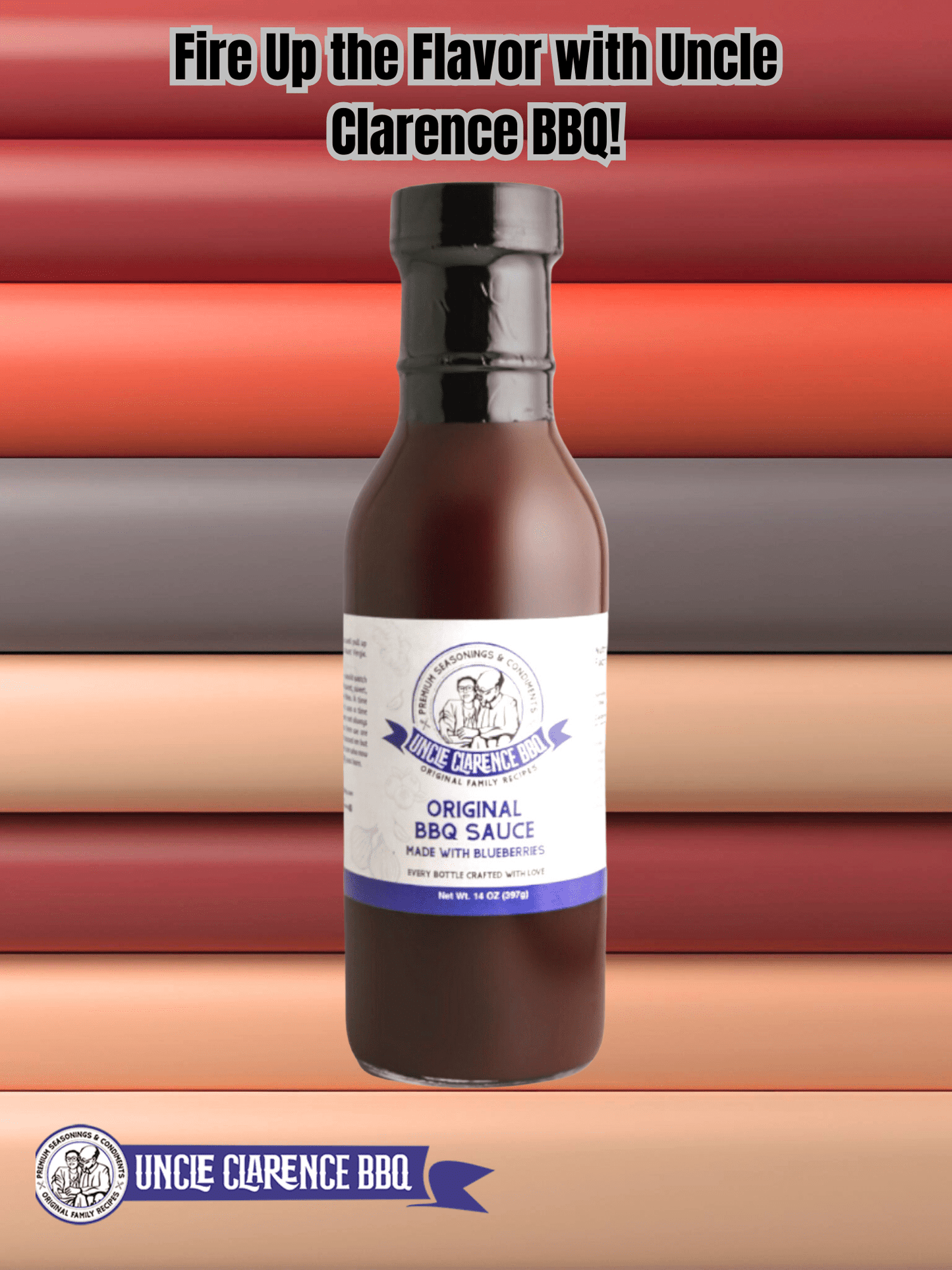 Original Sauce Made with Blueberries 6 - Pack Case - Uncle Clarence BBQ