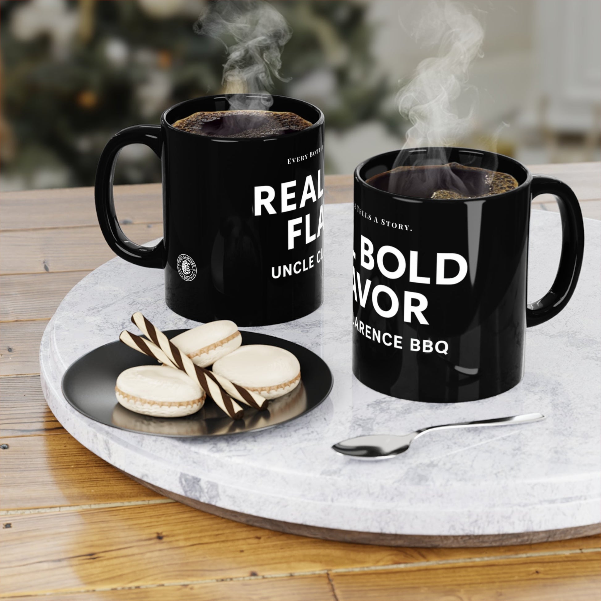 Real Bold Flavor" Signature Mug – Uncle Clarence BBQ Edition - Uncle Clarence BBQ