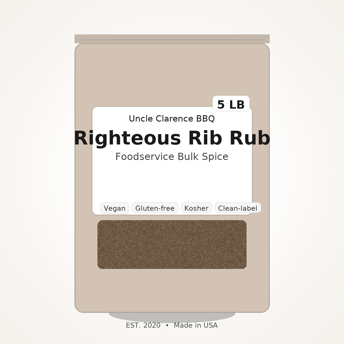 Righteous Ribs — Foodservice Bulk Spice - Uncle Clarence BBQ