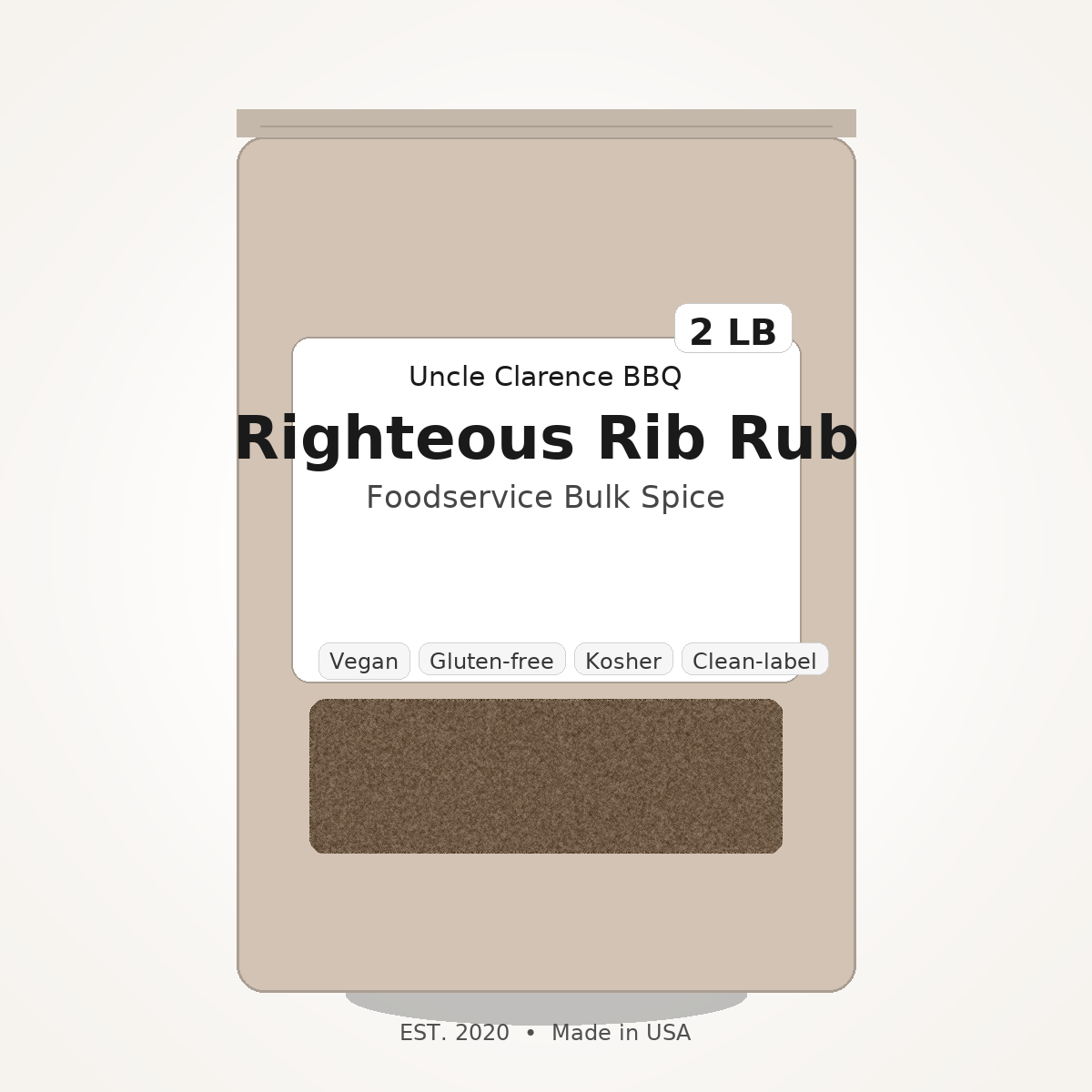 Righteous Ribs — Foodservice Bulk Spice - Uncle Clarence BBQ
