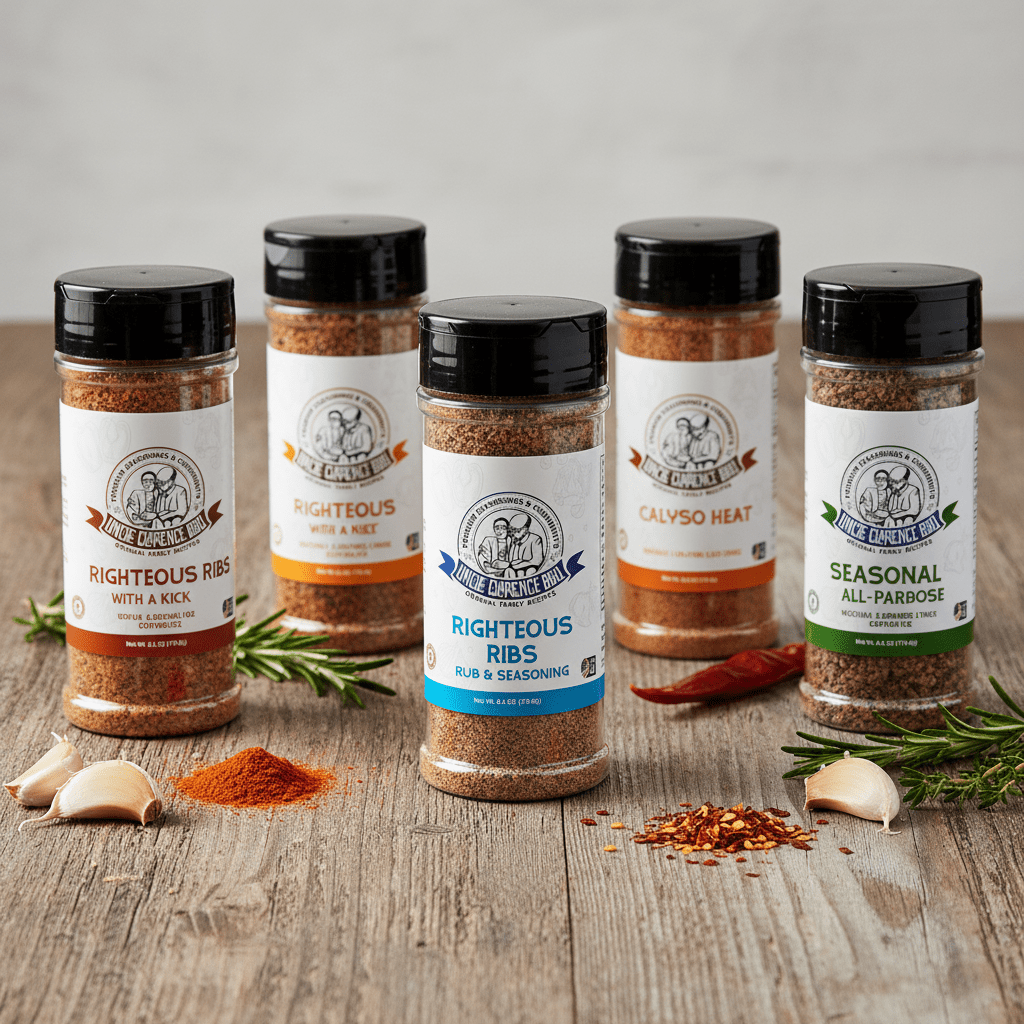 Righteous Ribs Rub Seasoning – 12 - Pack Case | Uncle Clarence BBQ Wholesale - Uncle Clarence BBQ