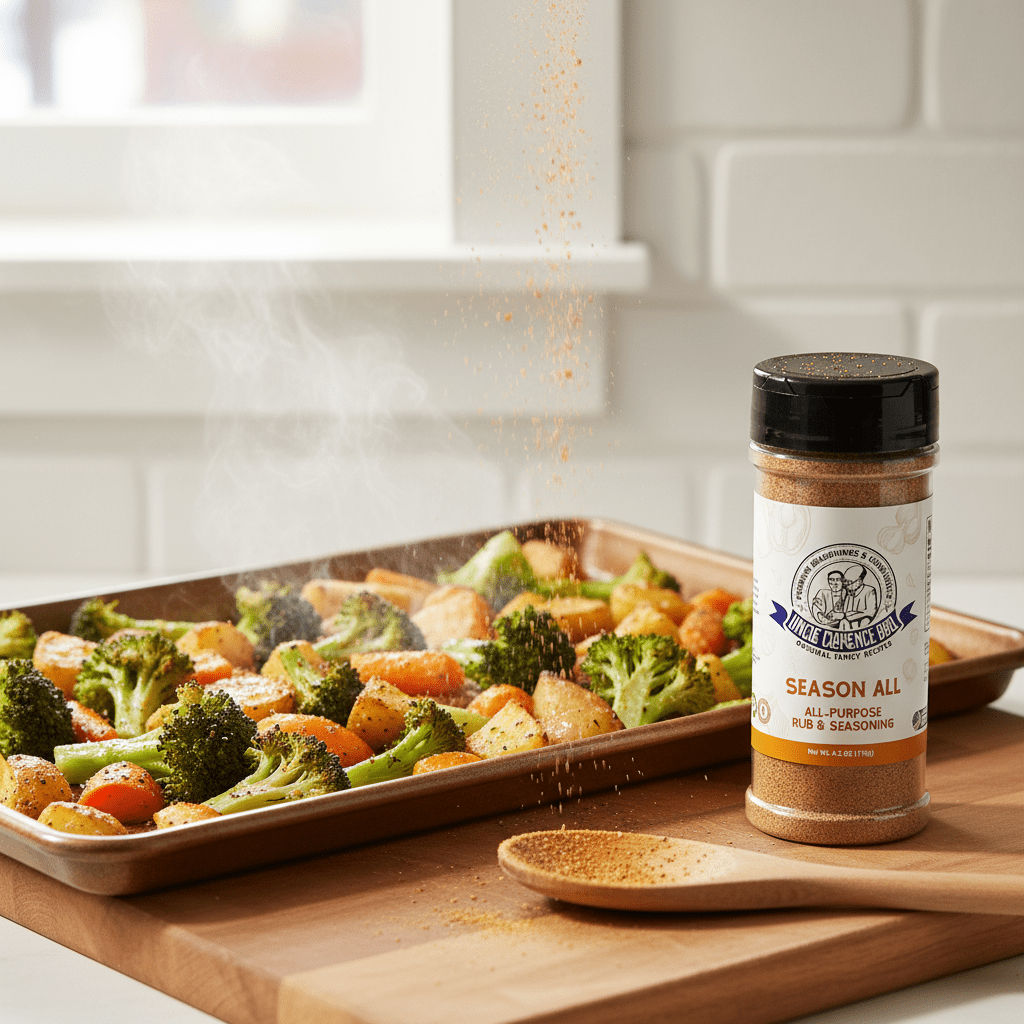 Season All All - Purpose Herb Seasoning | 12 - Pack Case + Bulk 1 lb & 5 lb - Uncle Clarence BBQ