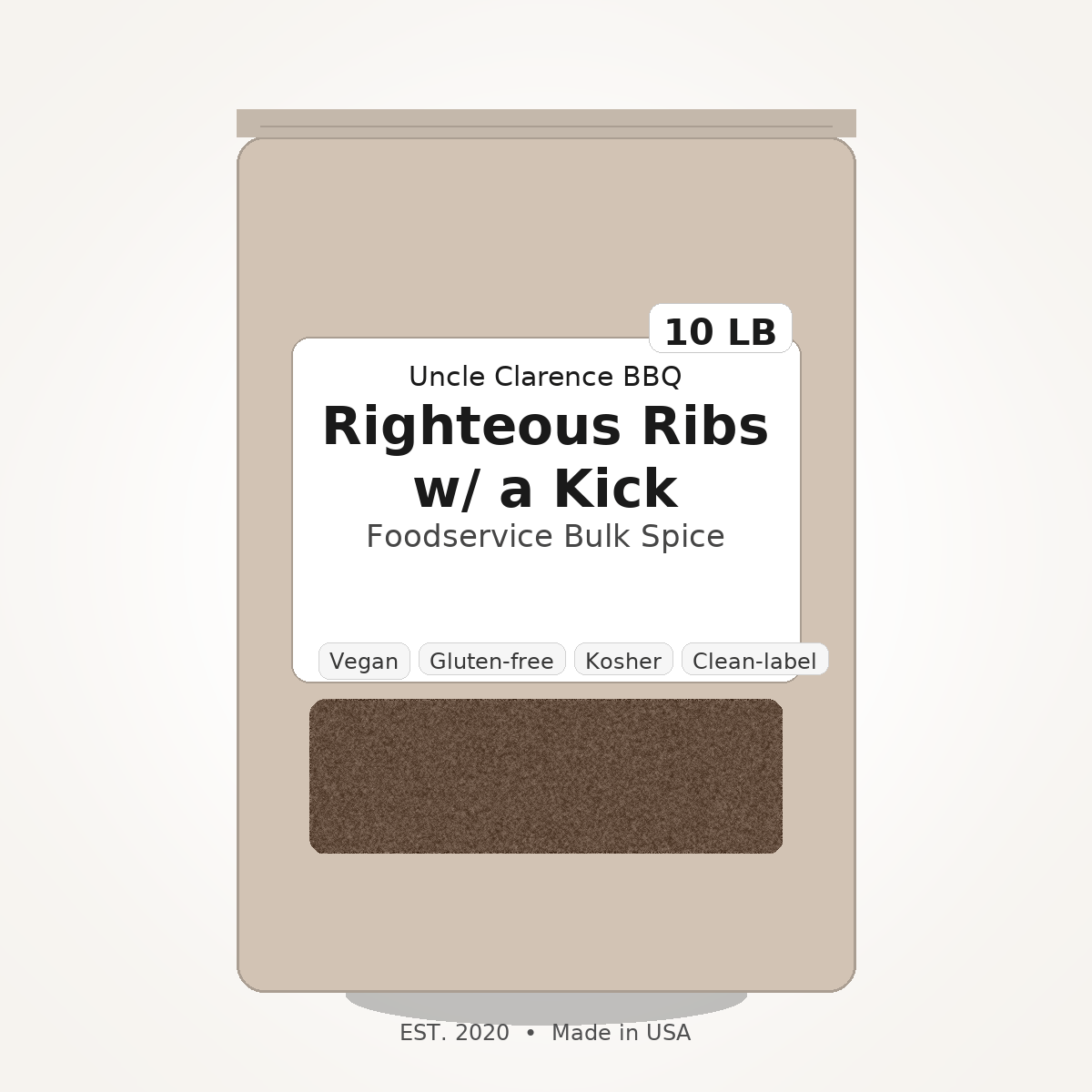 Title: Uncle Clarence BBQ Righteous Ribs w/ a Kick — Foodservice Bulk - Uncle Clarence BBQ