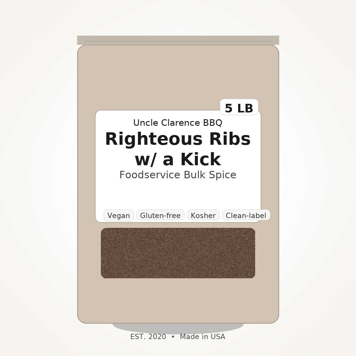Title: Uncle Clarence BBQ Righteous Ribs w/ a Kick — Foodservice Bulk - Uncle Clarence BBQ
