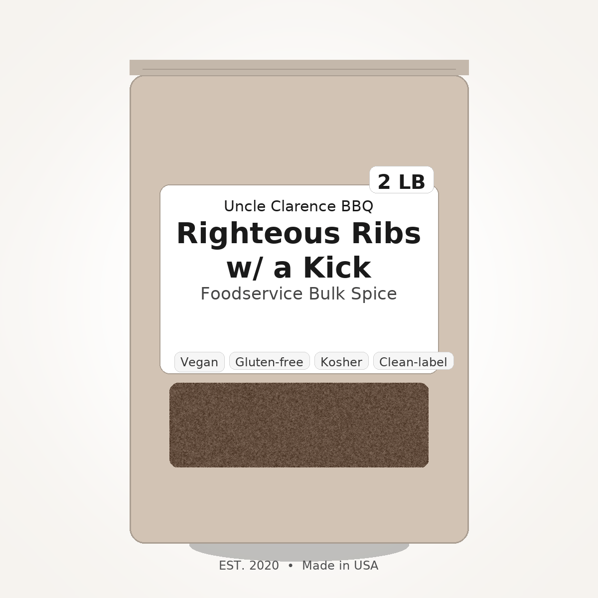 Title: Uncle Clarence BBQ Righteous Ribs w/ a Kick — Foodservice Bulk - Uncle Clarence BBQ