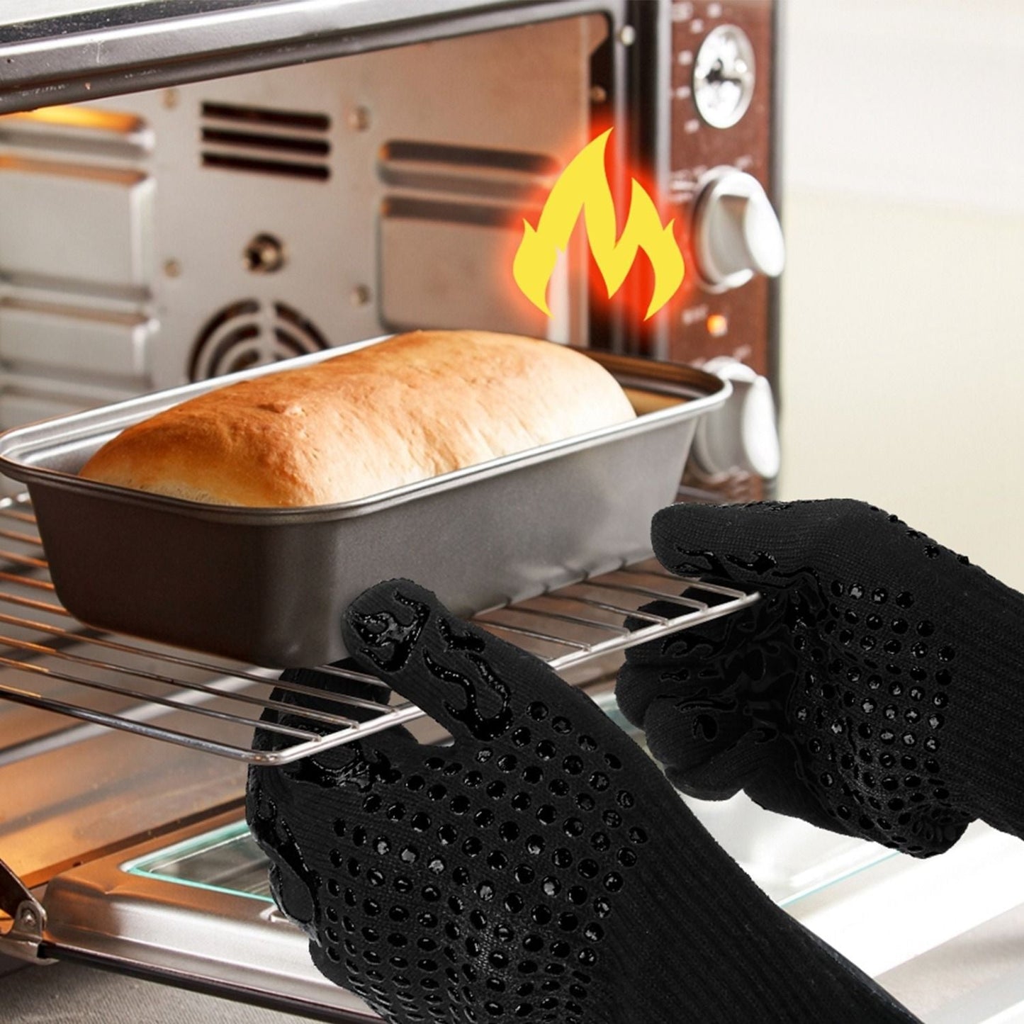 UCBBQ Carbon Fiber Extreme Heat BBQ Gloves – 1472°F Resistant, Non - Slip Silicone Grip, Premium BBQ Protection - Uncle Clarence BBQ