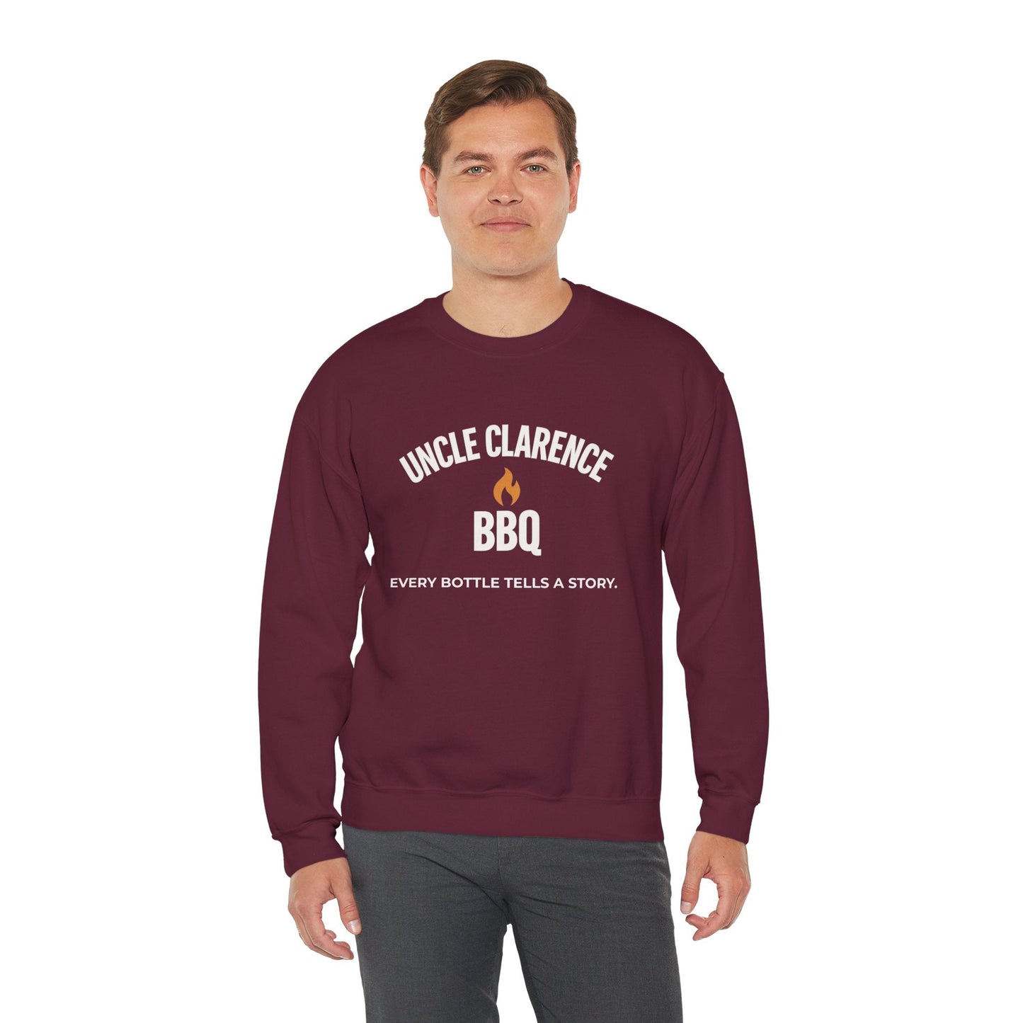 Uncle Clarence BBQ Premium Crewneck Sweatshirt – Heritage Lifestyle Collection - Uncle Clarence BBQ