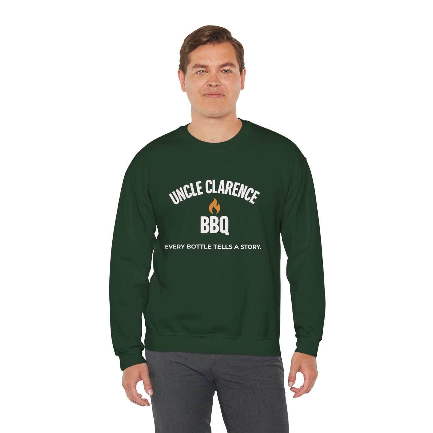 Uncle Clarence BBQ Premium Crewneck Sweatshirt – Heritage Lifestyle Collection - Uncle Clarence BBQ