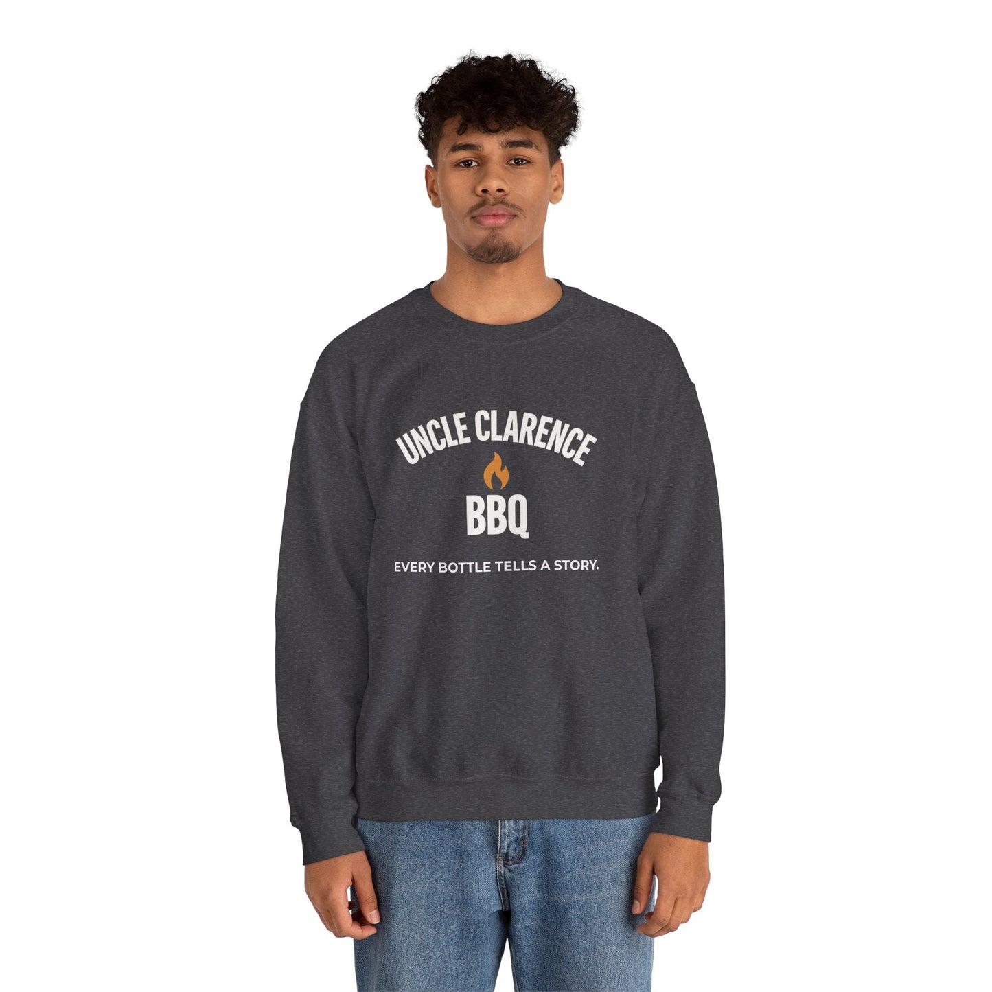 Uncle Clarence BBQ Premium Crewneck Sweatshirt – Heritage Lifestyle Collection - Uncle Clarence BBQ