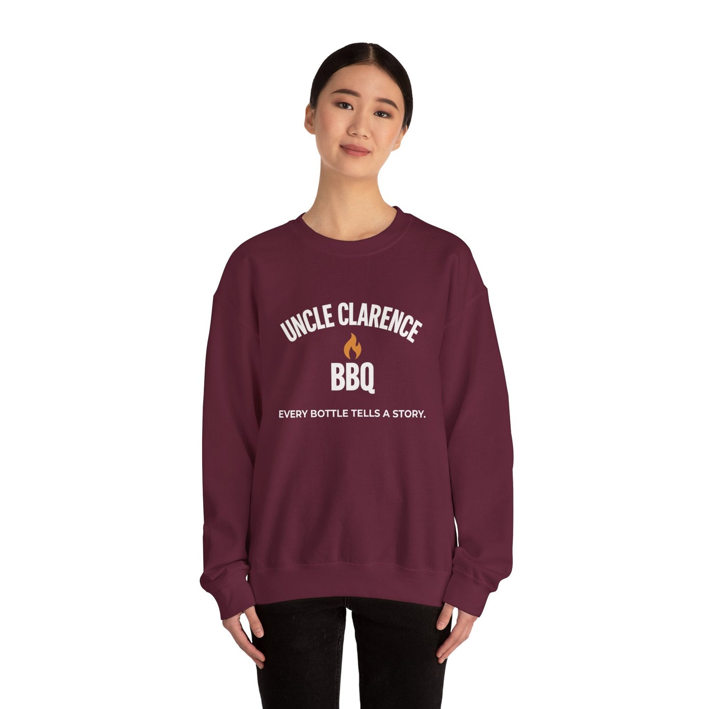 Uncle Clarence BBQ Premium Crewneck Sweatshirt – Heritage Lifestyle Collection - Uncle Clarence BBQ