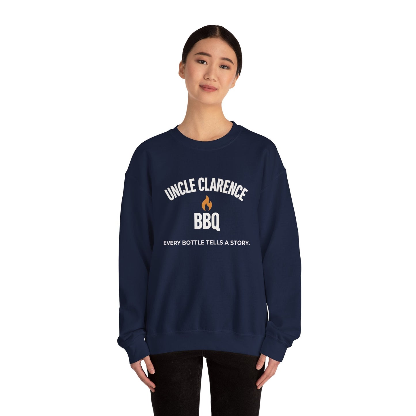 Uncle Clarence BBQ Premium Crewneck Sweatshirt – Heritage Lifestyle Collection - Uncle Clarence BBQ