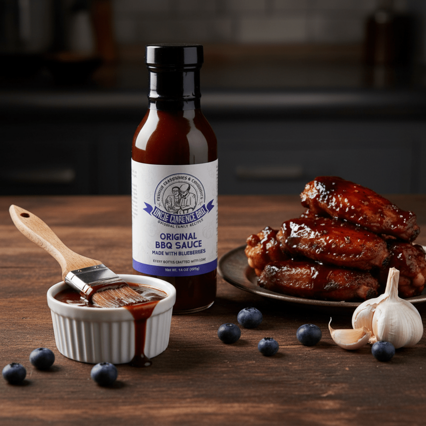 Uncle Clarence BBQ Sauce – Original Blueberry (14 oz) Gluten - Free - Uncle Clarence BBQ