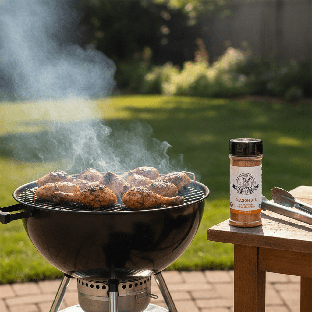 Uncle Clarence BBQ Season All – All - Purpose Herb & Spice Blend, Low - Sodium (60 mg), Kosher Certified, 4.2 oz - Uncle Clarence BBQ