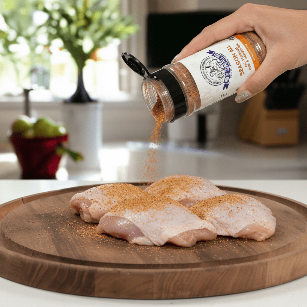 Uncle Clarence BBQ Season All – All - Purpose Herb & Spice Blend, Low - Sodium (60 mg), Kosher Certified, 4.2 oz - Uncle Clarence BBQ
