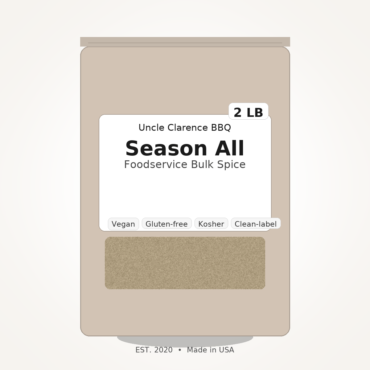 Uncle Clarence BBQ Season All — Foodservice Bulk - Uncle Clarence BBQ
