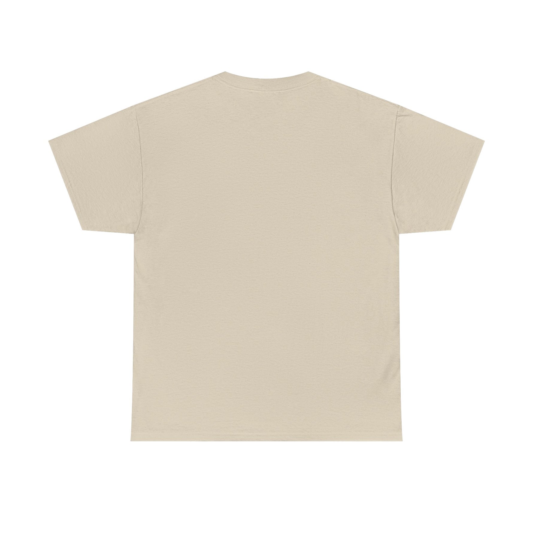 Back view of the Uncle Clarence BBQ T-Shirt in a soft beige color