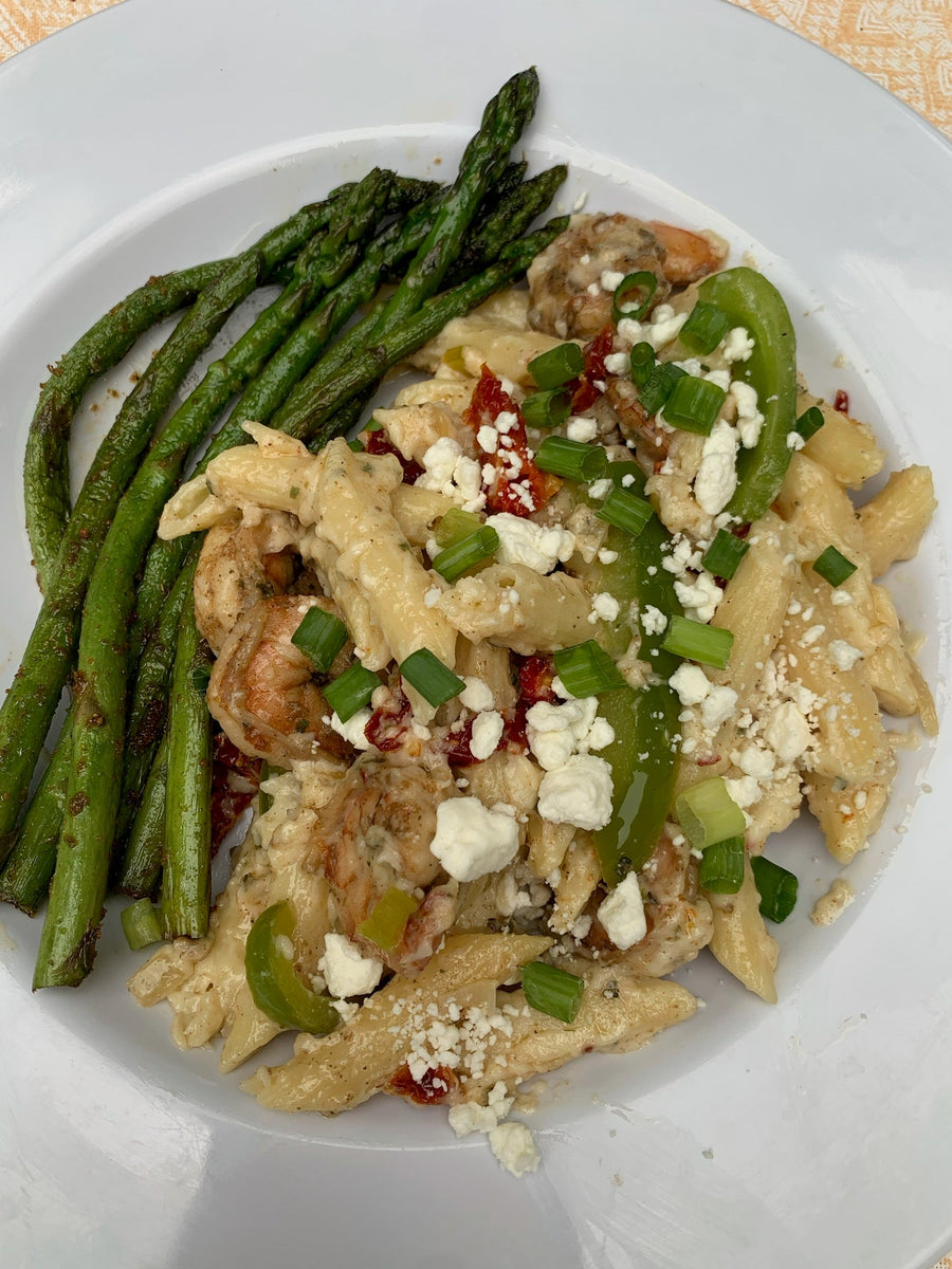 Calypso Heat Seasoned Shrimp Rasta Pasta! - Uncle Clarence BBQ