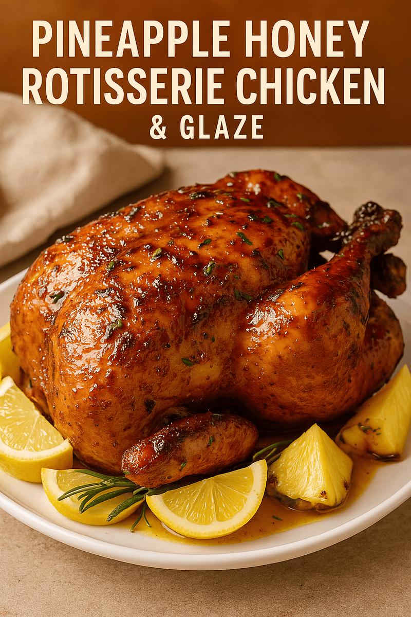 Pineapple Honey Glazed Rotisserie Chicken - Uncle Clarence BBQ