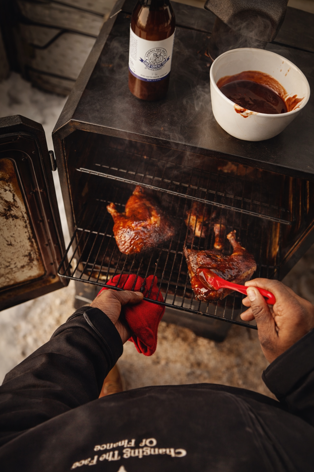Uncle Clarence blueberry barbecue sauce and signature seasonings
