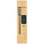 Doba Bluetooth meat thermometer with bamboo holder and digital display for precise cooking temperatures