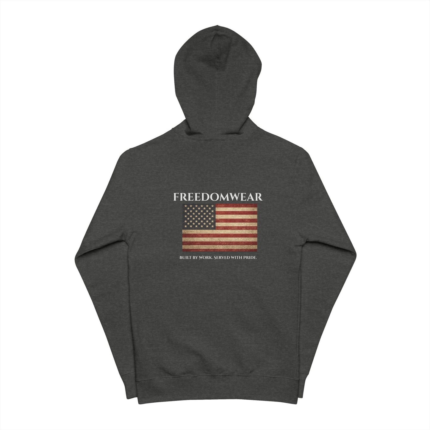 FreedomWear American Flag Zip Hoodie – Heritage Workwear Streetwear by Uncle Clarence BBQ - Uncle Clarence BBQ