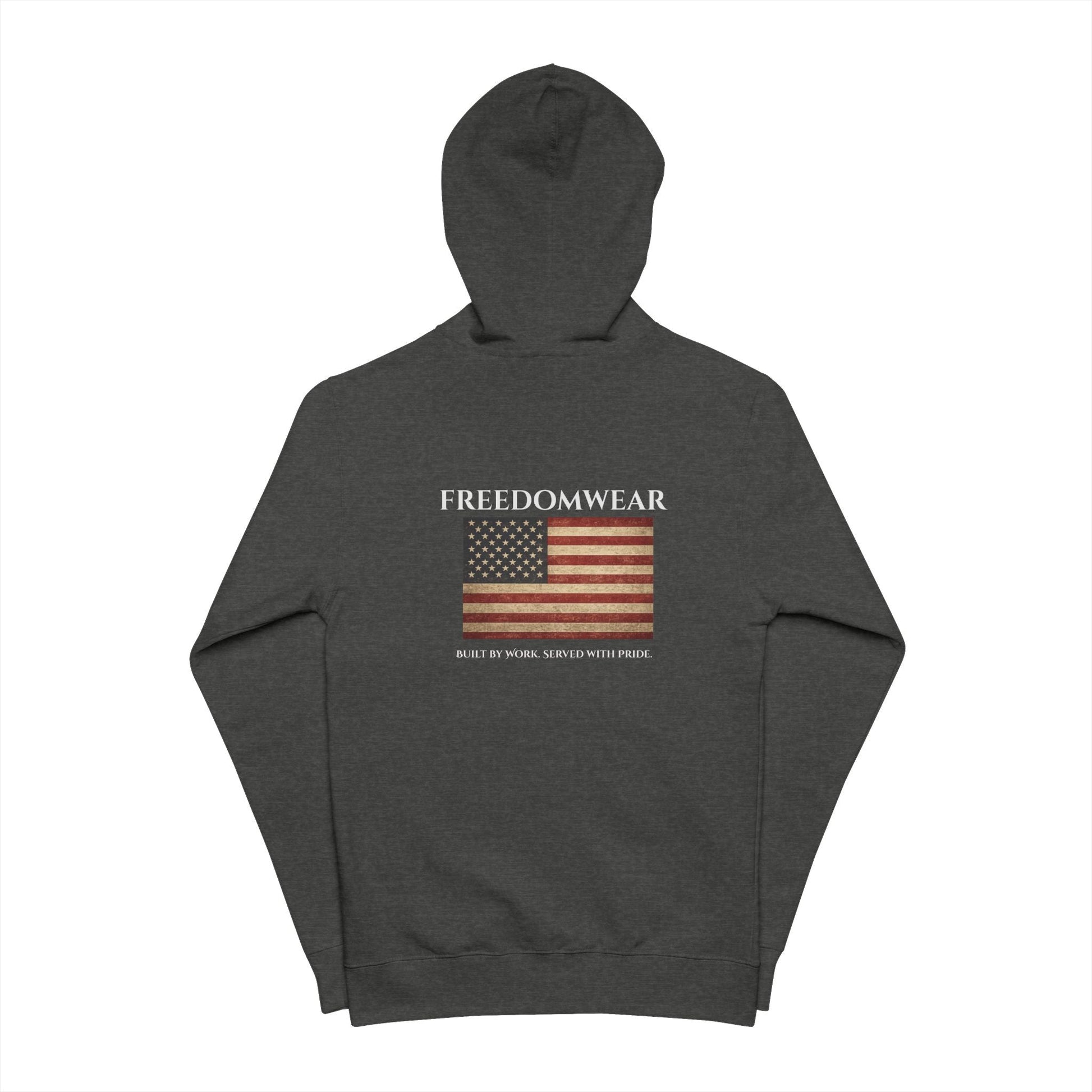 FreedomWear American Flag Zip Hoodie – Heritage Workwear Streetwear by Uncle Clarence BBQ - Uncle Clarence BBQ