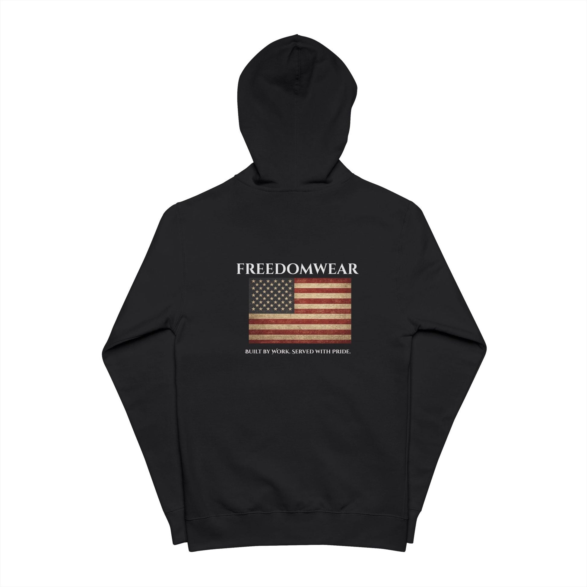 FreedomWear American Flag Zip Hoodie – Heritage Workwear Streetwear by Uncle Clarence BBQ - Uncle Clarence BBQ