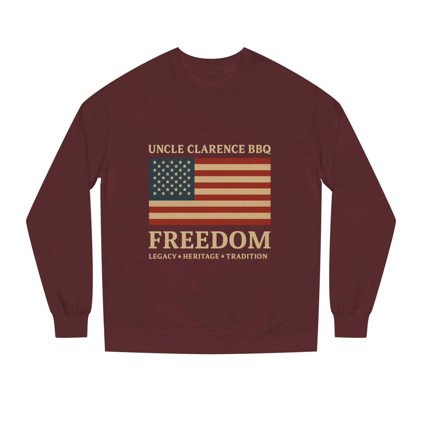 FreedomWear Heritage Flag Crew Neck Sweatshirt | Uncle Clarence BBQ - Uncle Clarence BBQ