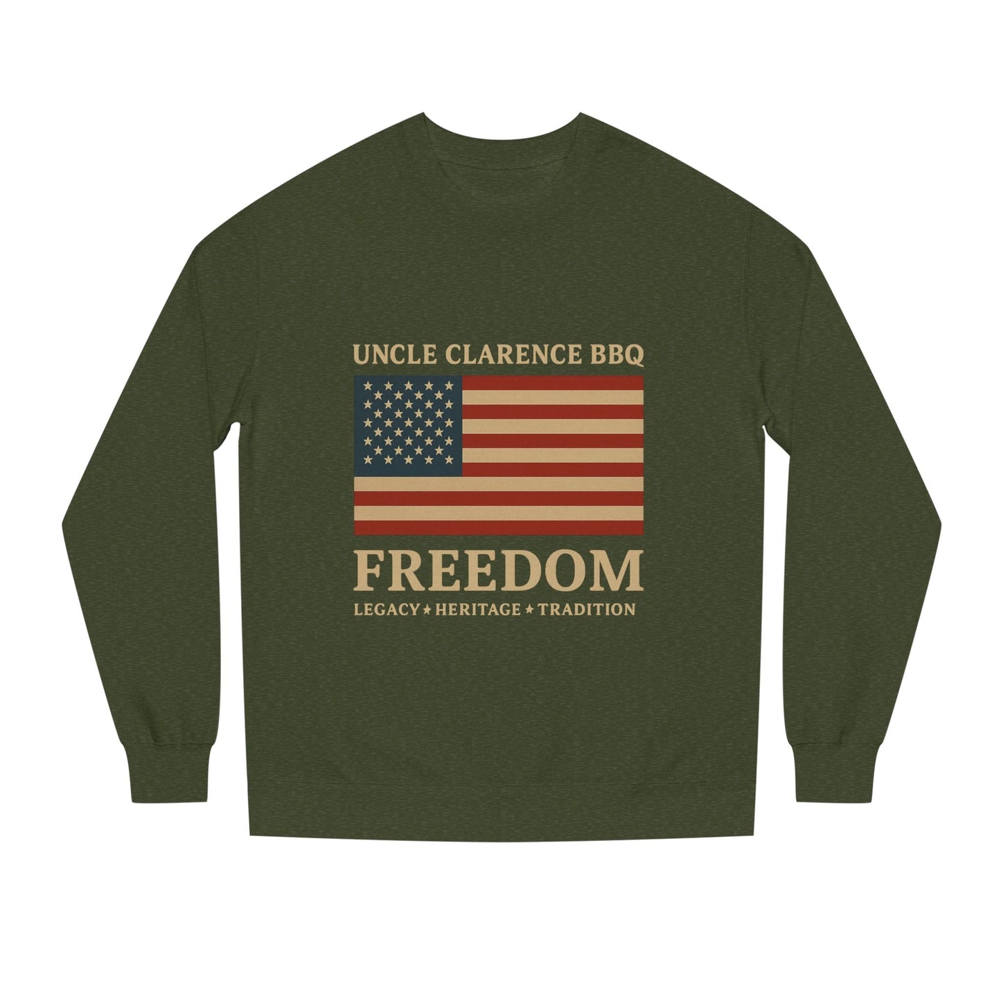 FreedomWear Heritage Flag Crew Neck Sweatshirt | Uncle Clarence BBQ - Uncle Clarence BBQ