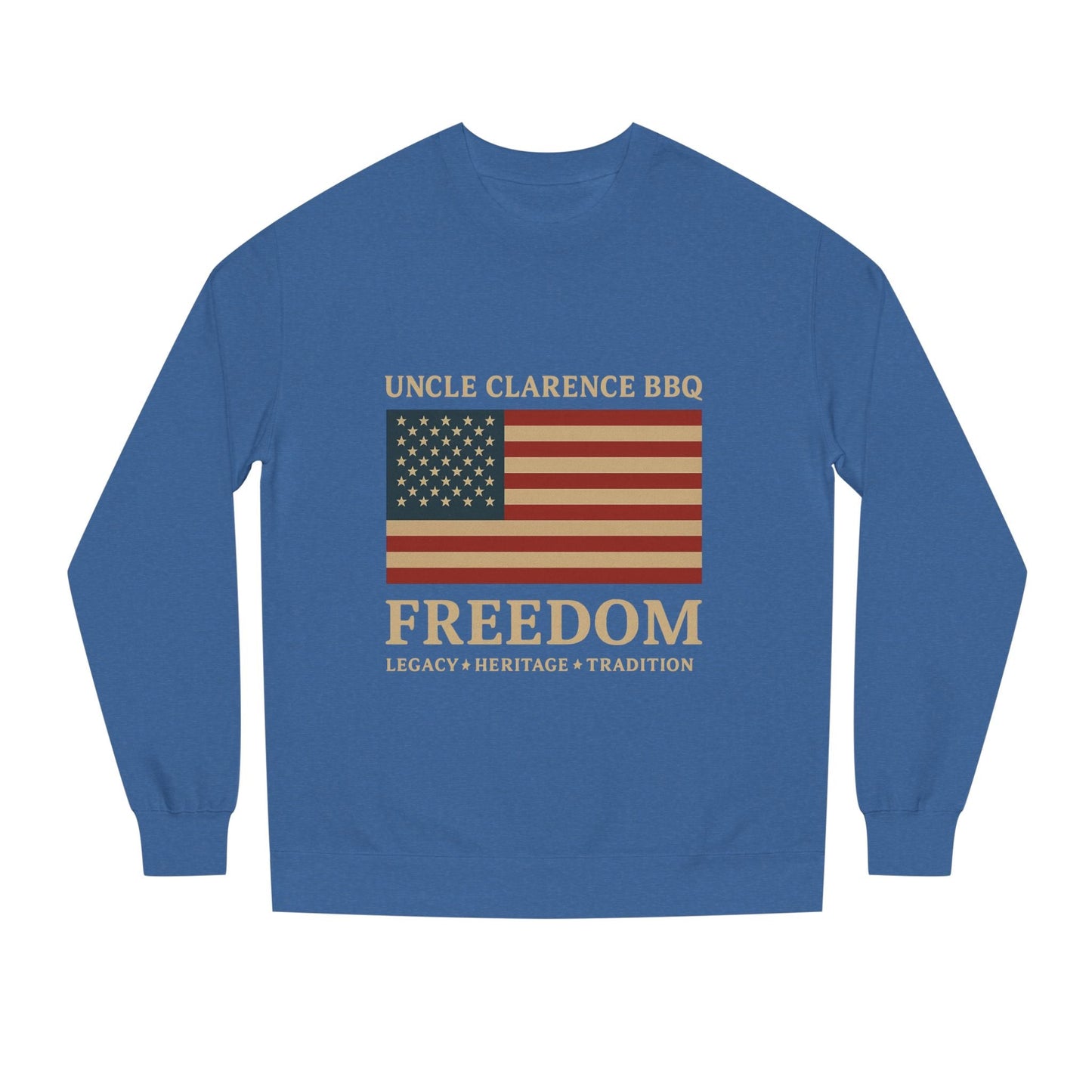 FreedomWear Heritage Flag Crew Neck Sweatshirt | Uncle Clarence BBQ - Uncle Clarence BBQ