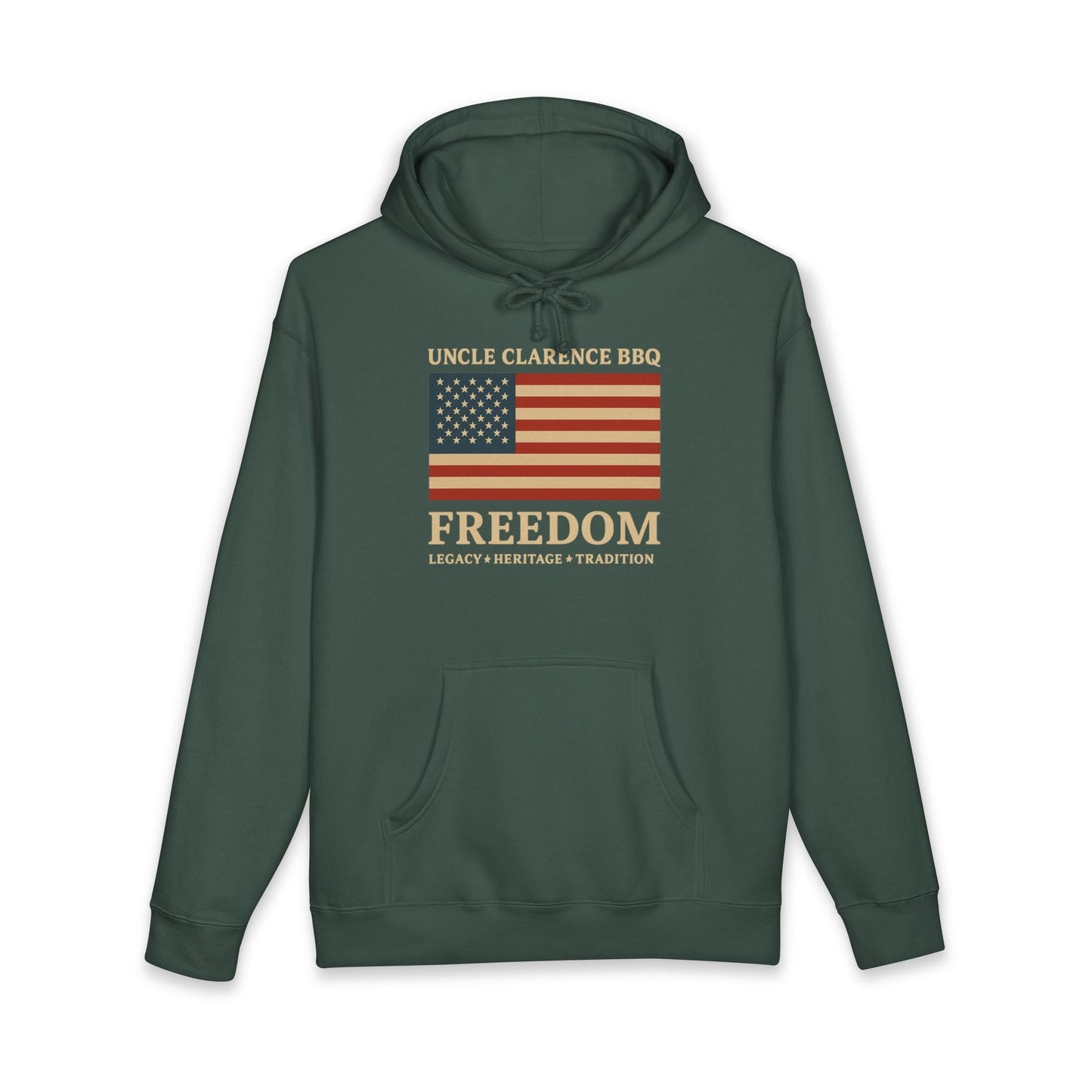 FreedomWear Heritage Flag Hoodie | Premium American BBQ Apparel by Uncle Clarence BBQ - Uncle Clarence BBQ