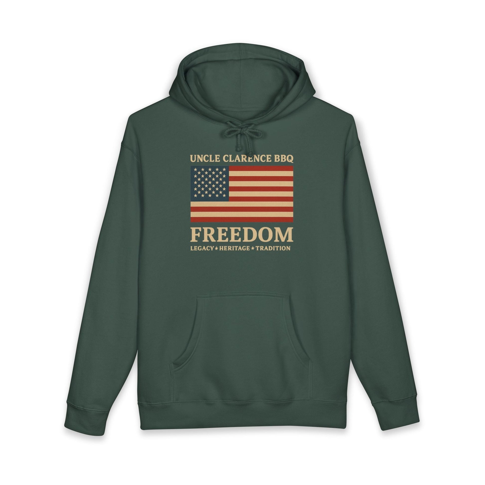 FreedomWear Heritage Flag Hoodie | Premium American BBQ Apparel by Uncle Clarence BBQ - Uncle Clarence BBQ
