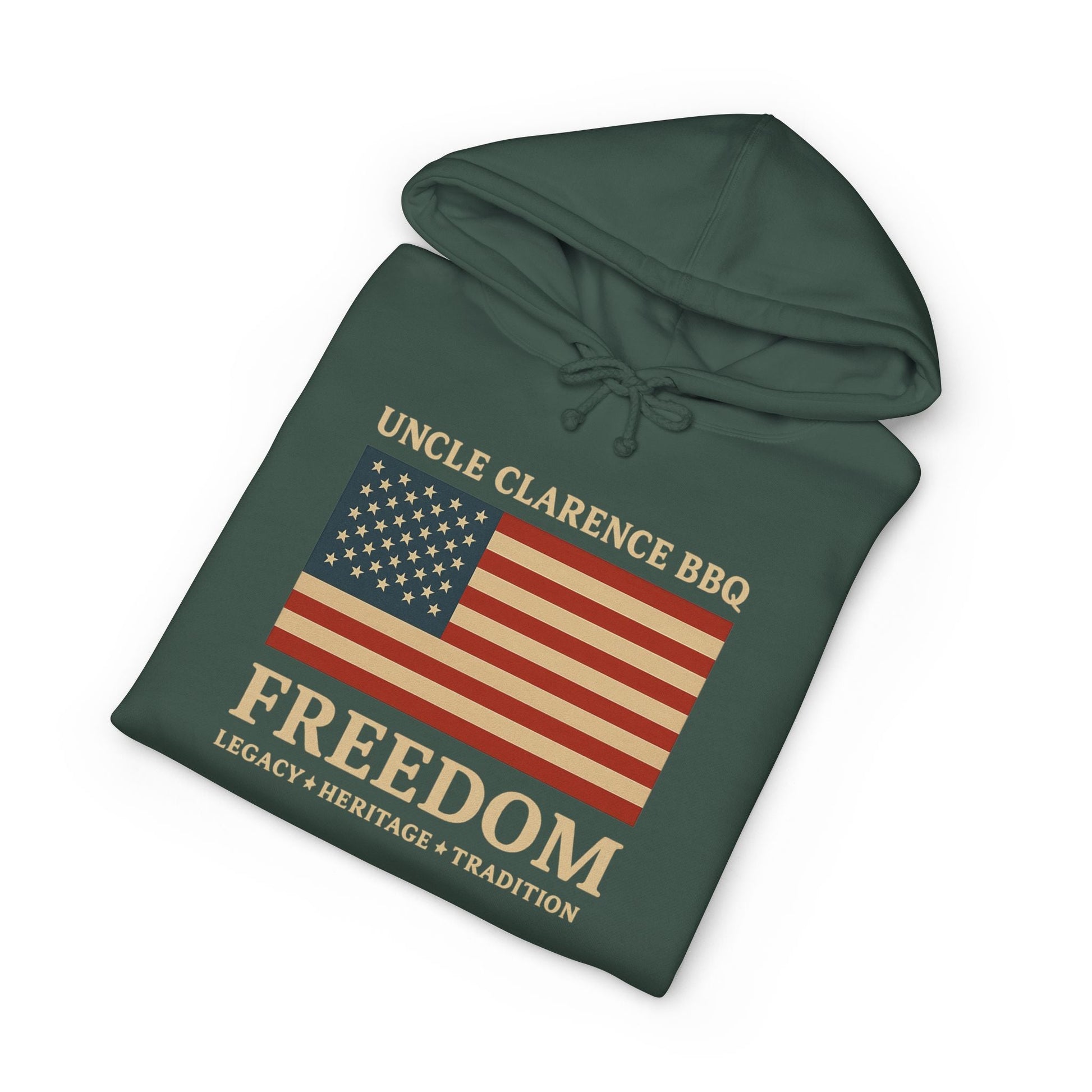 FreedomWear Heritage Flag Hoodie | Premium American BBQ Apparel by Uncle Clarence BBQ - Uncle Clarence BBQ