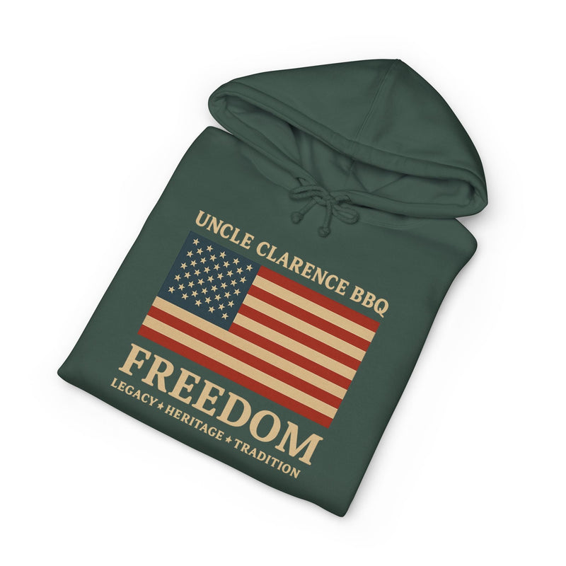 FreedomWear Heritage Flag Hoodie | Premium American BBQ Apparel by Uncle Clarence BBQ - Uncle Clarence BBQ