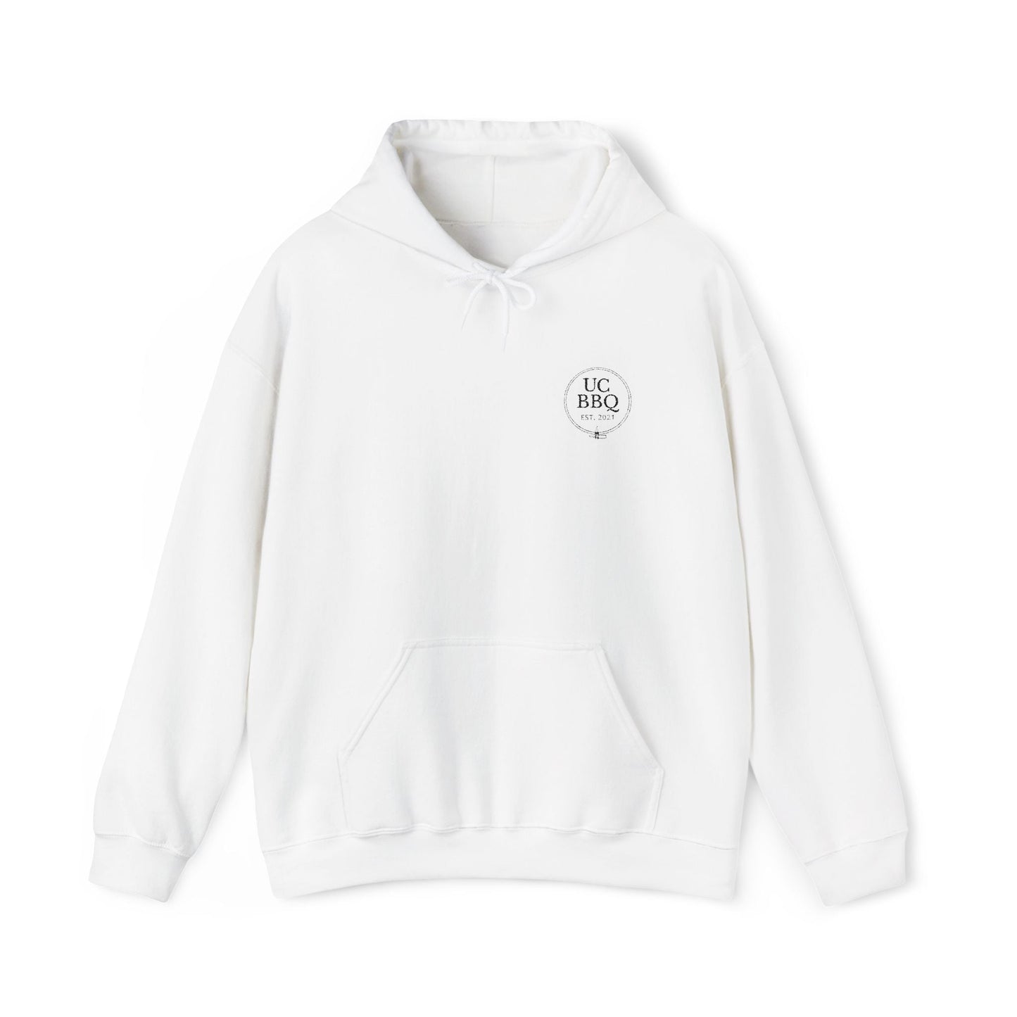Hooded Sweatshirt Uncle Clarence BBQ Monogram Design - Uncle Clarence BBQ