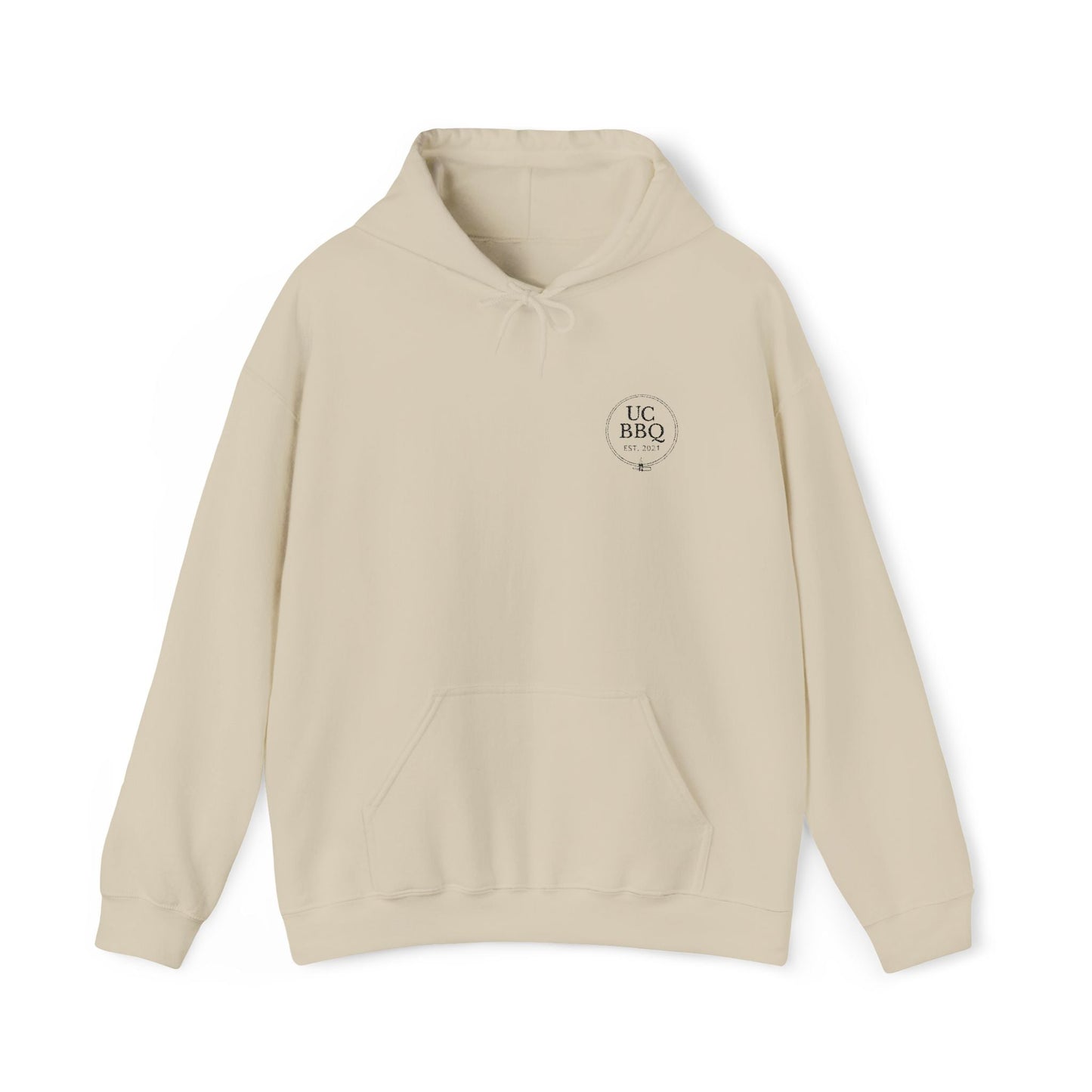 Hooded Sweatshirt Uncle Clarence BBQ Monogram Design - Uncle Clarence BBQ