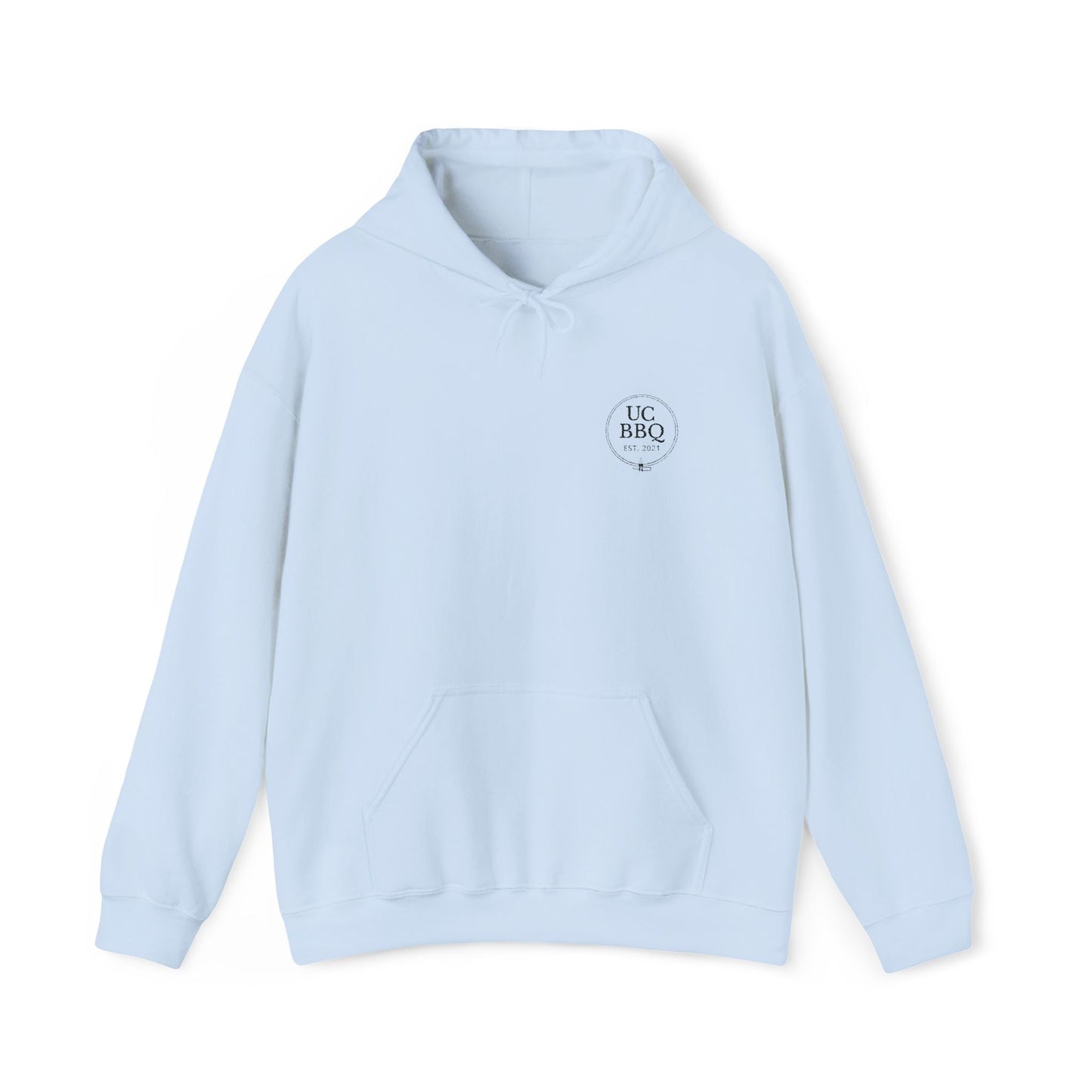 Hooded Sweatshirt Uncle Clarence BBQ Monogram Design - Uncle Clarence BBQ
