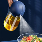 Doba 2-in-1 oil and gravy dispenser with spray nozzle for easy cooking and meal preparation
