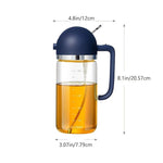 Doba 2-in-1 oil and gravy dispenser with measuring scale and easy pour design for kitchen use