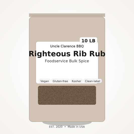 Righteous Ribs — Foodservice Bulk Spice - Uncle Clarence BBQ