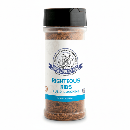 Righteous Ribs Rub | Bold Flavor, Lower Sodium BBQ Seasoning - Uncle Clarence BBQ