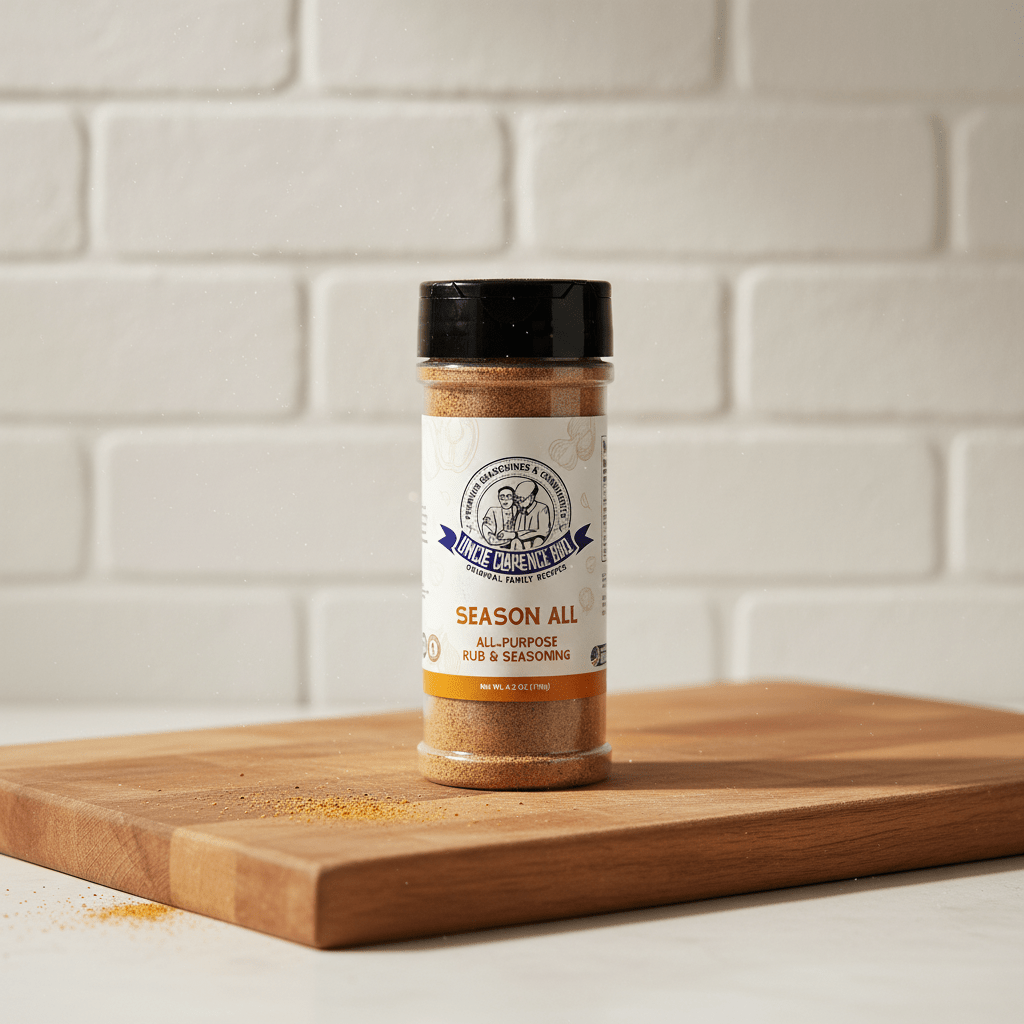 Season All All - Purpose Herb Seasoning | 12 - Pack Case + Bulk 1 lb & 5 lb - Uncle Clarence BBQ