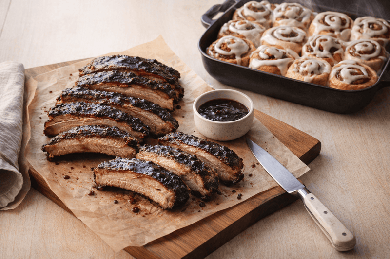 Smokehouse Feast Bundle – 2 St. Louis Style Smoked Rib Slabs & 6 Gourmet Cinnamon Rolls Shipped Nationwide | Uncle Clarence BBQ - Uncle Clarence BBQ