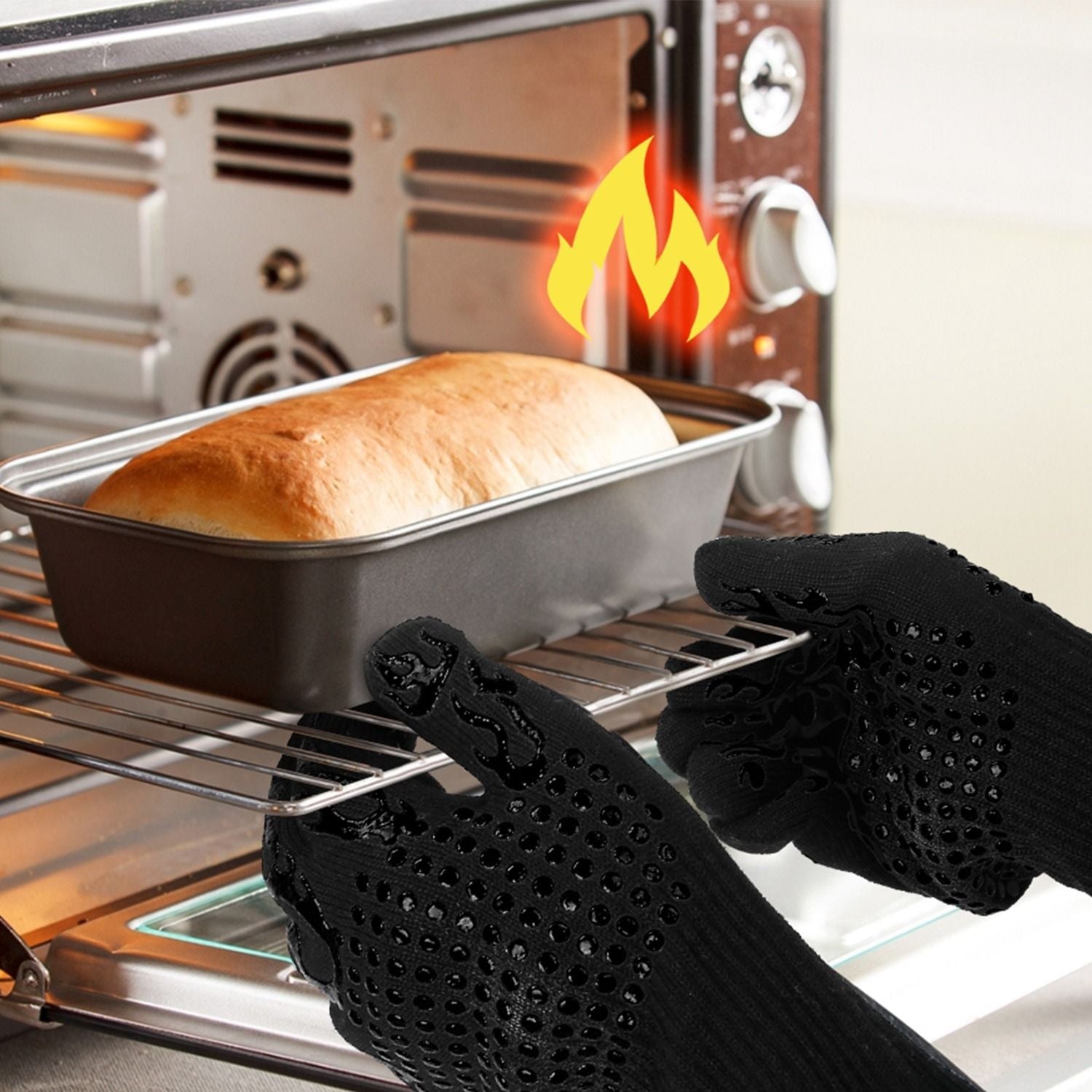 UCBBQ Carbon Fiber Extreme Heat BBQ Gloves – 1472°F Resistant, Non - Slip Silicone Grip, Premium BBQ Protection - Uncle Clarence BBQ
